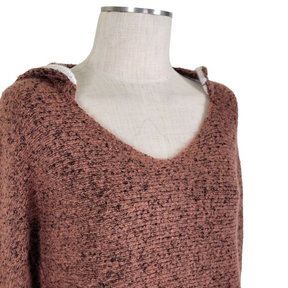 Prana Shine On Sweater Hoodie Size S Kangaroo Pocket Long Sleeve Rust Soft - Picture 3 of 12